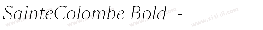 SainteColombe Bold◆字体转换